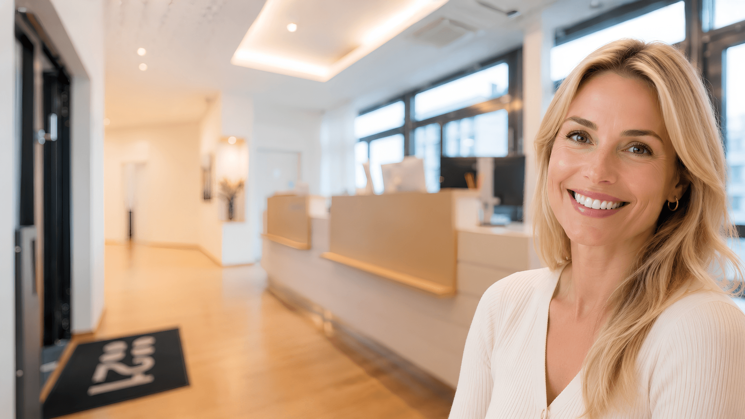 happy woman smiling